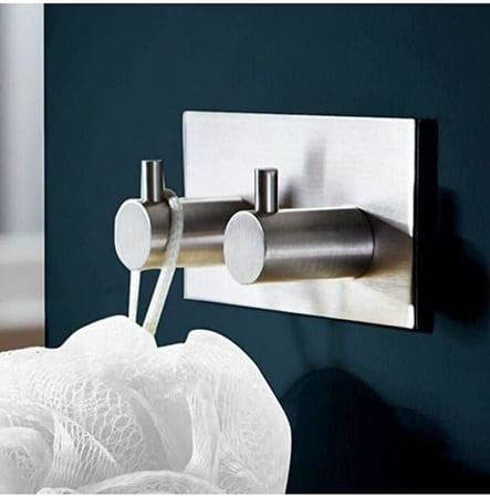 Paslanmaz Çelik Havlu/Bornoz Askısı / 2 Adet Ikili Askılık/Banyo Mutfak Havlu Askısı