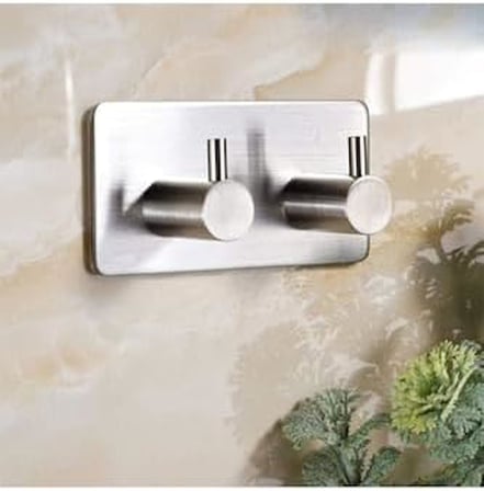 Paslanmaz Çelik Havlu/Bornoz Askısı / 2 Adet Ikili Askılık/Banyo Mutfak Havlu Askısı