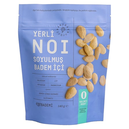5 Adet Noi Ege Bademi Soyulmuş Beyaz Badem İçi 140 G