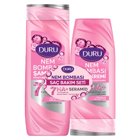 4 Adet Duru Güçlü Parlak Şampuan 600 Ml+Saç Kremi 385 Ml
