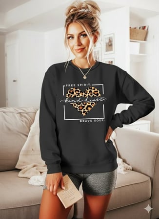 Kadın Uzun Kollu Bisiklet Yaka Desenli Viskon Iki Iplik Bluz - Siyah / 2XL-3XL