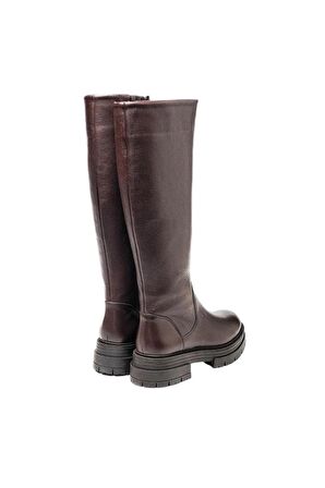 CASTLE BLACK CB-25900-1 KADIN DERİ ÇİZME KAHVE