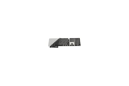 Apple Magic Keyboard 3 A2520 Numeric Klavye Koruyucu – US ANSI Yatay Enter Uyumlu Ultra İnce Silikon Kaplama Şeffaf ve Baskılı Seçenekler Keyboard Protector Siyah