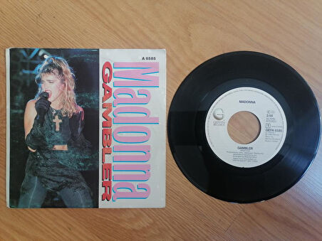 Madonna - Gambler / Nature Of The Beach - 1985 Hollanda Basım 45 lik Plak