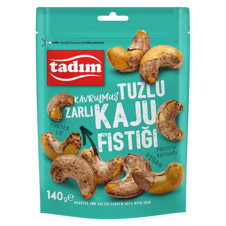 3 Adet Tadım Kavrulmuş Tuzlu Zarlı Kaju Fıstığı 140 G