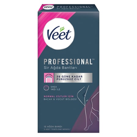 3 Adet Veet Bacak & Vücut Bölgesi Sir Ağda Bantları 12'li