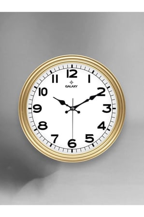 200-A Klasik Kadran Gold Renk Sessiz Akar 30 cm Duvar Saati
