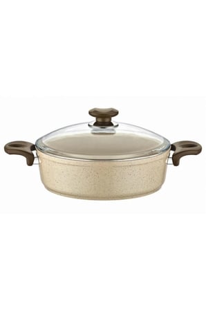 Safran Granit Basık Pilav Ve Karnıyarık Tenceresi 24 Cm