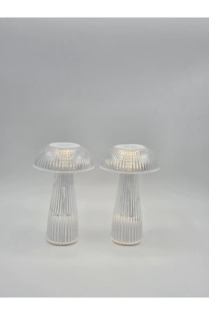 2 Lİ DEKORATİF MANTAR LEDLİ MUM 16 x 10 cm