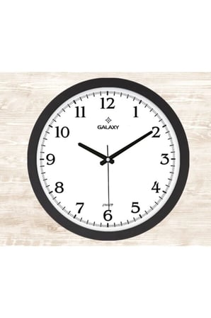 Premium Duvar Saati Siyah 35 Cm
