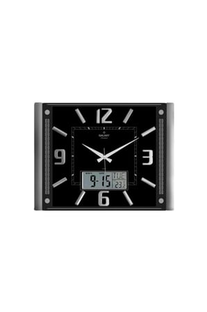 711-s Premium Kabartma Rakam Dijital Duvar Saati Siyah Fma00418