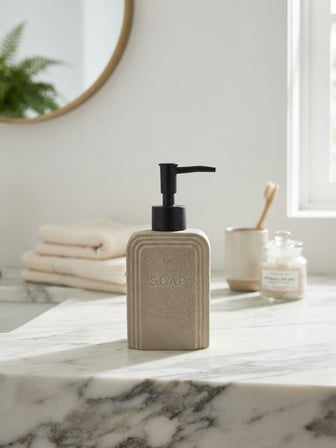 ArtWorks Dekoratif Bej Renk Seramik Soap Sabunluk Deterjanlık