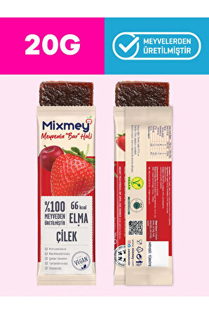 Mixmey Karma 3 Paket Meyve Bar 18 Adet | Glutensiz, Vegan Sağlıklı Atıştırmalıklar - 20gr X 18 Adet