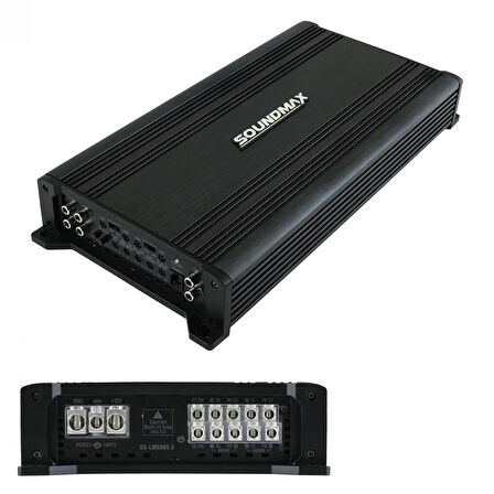 SOUNDMAX SX-LM5065.5 Oto Anfi Stereo 65WX4 + 350W 5 Kanal Bass Kontrol Hibrit