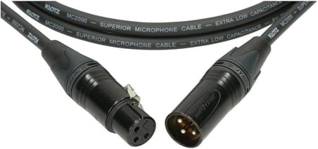 M2 MC2000 Mikrofon Kablosu Siyah 5m XLR NEUTRIK Uçlu