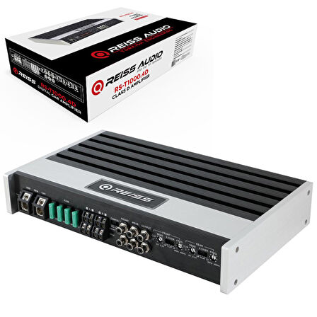 REISS AUDIO RS-T1000.4D Oto Anfi Stereo 4X250 Watt 4 Kanal