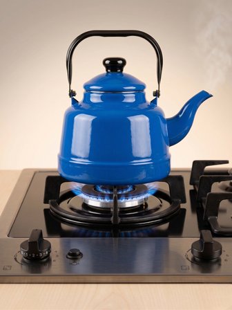 Üstten Kulplu Emaye Çaydanlık 2,5 Litre