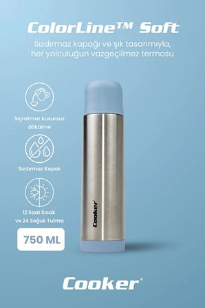 ColorLine Soft 750 ml Paslanmaz Çelik Termos CKR2002