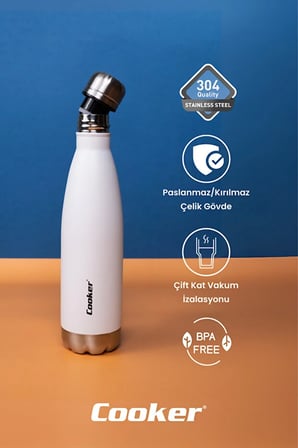 500 Ml Paslanmaz Çelik Çift Kat Termos ( Çay Kahve Piknik Kamp Outdoor Ofis Otel Kafe Okul )