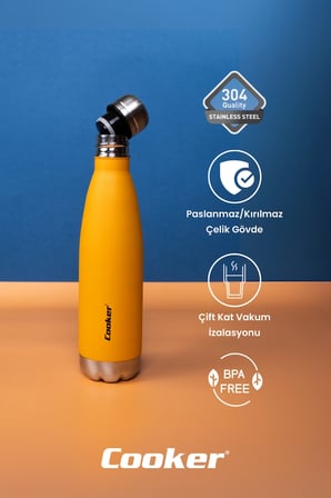 500 Ml Paslanmaz Çelik Çift Kat Termos ( Çay Kahve Piknik Kamp Outdoor Ofis Otel Kafe Okul )