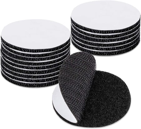 Cırt cırtlı bant, kendinden yapışkanlı, ekstra güçlü, 20 adet 50 mm, çift taraflı cırt cırtlı noktalar, kendinden yapışkanlı, polyester ve yırtılmaz naylon