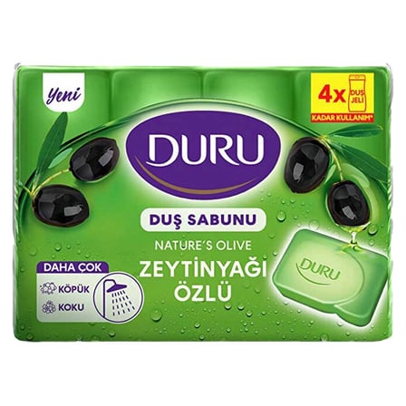 3 Adet Duru Zeytinyağı Özlü Duş Sabunu 4x150 G