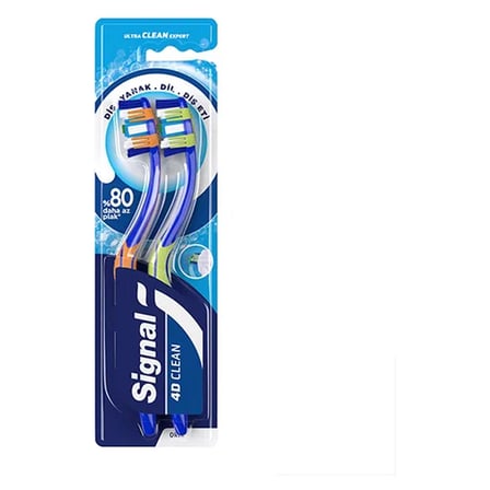 3 Adet Signal Ultra Clean Expert 4D Clean Diş Fırçası 1+1 Orta
