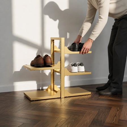 Hamton VersaShelf ShoeRack - Metal Ayakkabılık Raf Antrasit Gri - 350 cm Kompakt