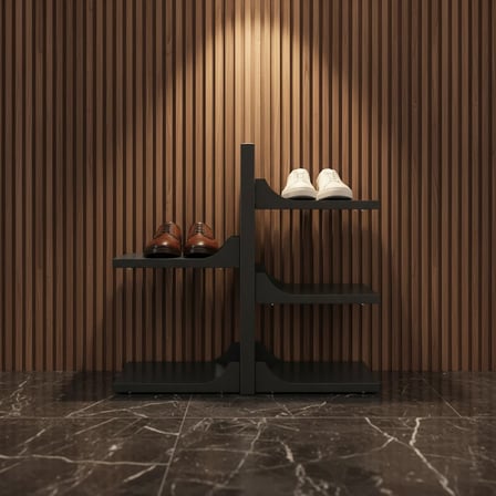 Hamton VersaShelf ShoeRack - Metal Ayakkabılık Raf Açık Gri - 350 cm Kompakt