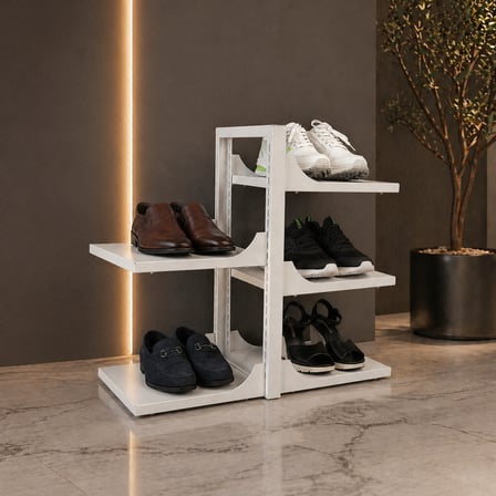 Hamton VersaShelf ShoeRack - Metal Ayakkabılık Raf Beyaz - 350 cm Kompakt