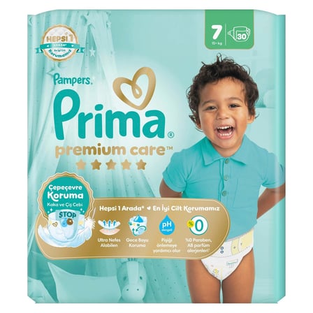 Prima Premium Care Ekonomik Süper  7 Beden 15+ Kg 30'lu