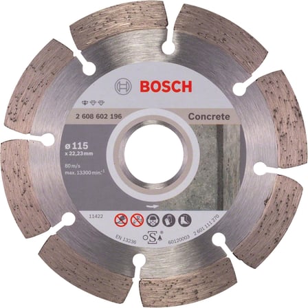 Elmas Kesme Ve Delme Aksesuarları, Disk, Gri, 115x22.23x1.6x10 mm, 1 Adet