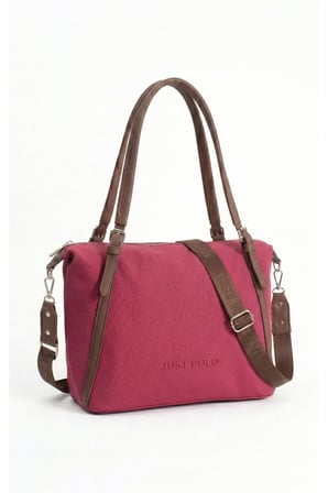 bordo taba Orijinal 3 Bolmeli Genis Askili Kadin Omuz Cantasi Buyuk Boy 43*30 cm 6037