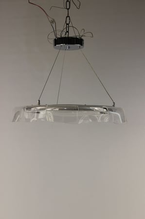 Modern  Halka Tasarım Dalgalı Akrilik Kanatlı 3 Renk Ledli Şık Salon Avizesi