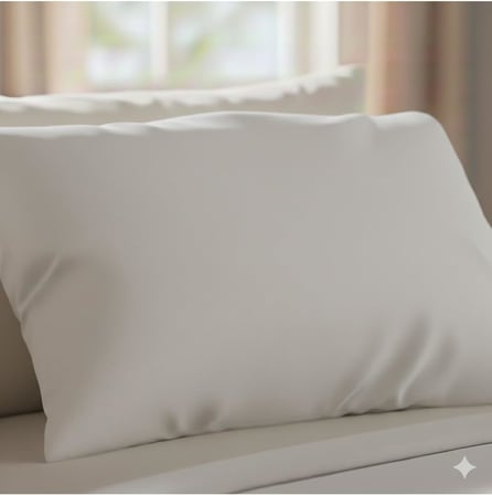 %100 Pamuklu Saten 55X75Cm Büyük Boy Yastık Kılıfı 2 Adet (Fermuarlı), Beyaz
