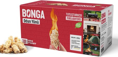 Mangal ve Barbekü Tutuşturucu 150 Adet 2 kg - Jel Ve Çıra Alternatifi Doğal Odun Yünü