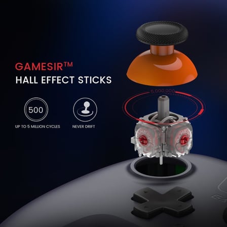 GameSir Nova Lite Çoklu Platform Kablosuz Oyun Kumandası, PC, Steam, Switch, iOS ve Android Uyumlu Hall Effect 20Hz Turbo (Space Purple)
