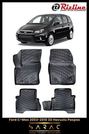 Rizline Ford C-Max 2012 Model 3D Havuzlu Paspas