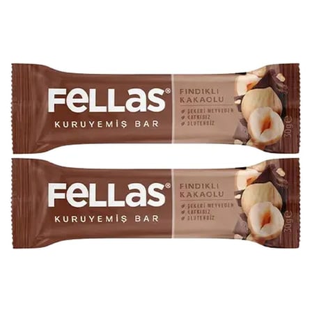 5 Adet Fellas Fındıklı Kakaolu Kuruyemiş Bar