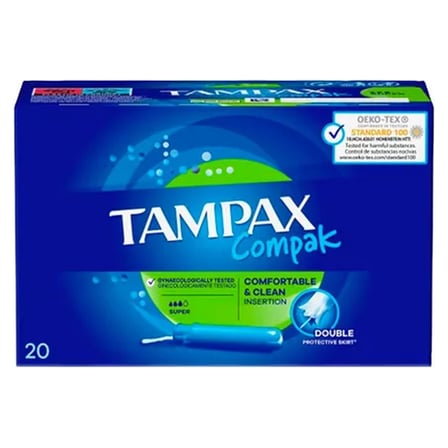 5 Adet Tampax Compak Süper Tampon Aplikatörlü