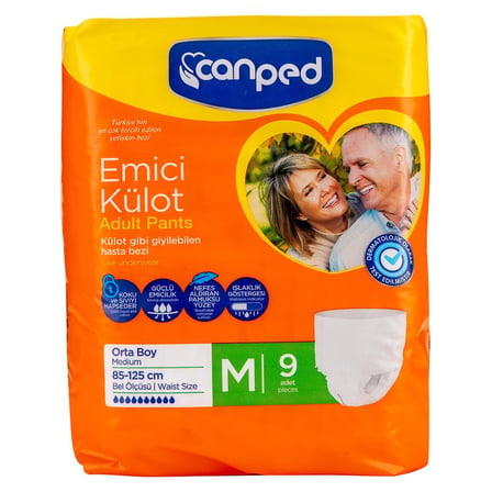 2 Adet Canped Emici Külot Yetişkin Bezi Orta Boy