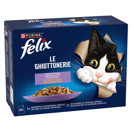 3 Adet Felix Karışık Çeşit Yaş Kedi Maması 10 x 85 G