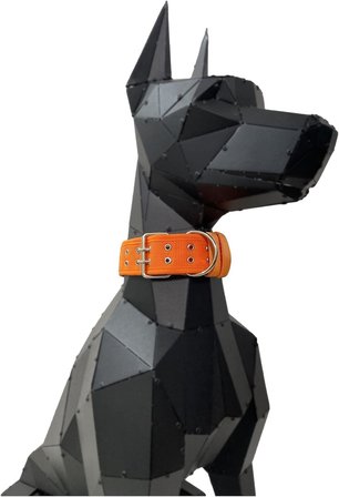 Siyah Güçlendirilmiş Kolon Yumuşak Dokulu Büyük Köpek Tasması Siyah M