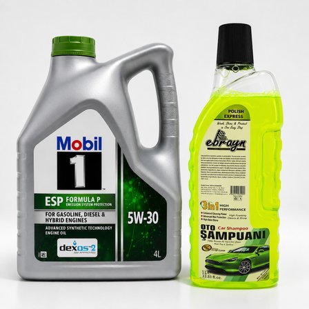MOBİL 1 ESP FORMULA P DEXOS2 DPF MOTOR YAĞI 5W-30 4 Litre + Oto Şampuan 1000 ml