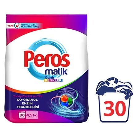 2 Adet Peros Matik Toz Çamaşır Deterjanı Canlı Renkler
