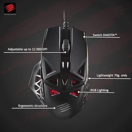 MAD CATZ MM04DCINBL000-0 kablolu oyun faresi optik ergonomik siyah