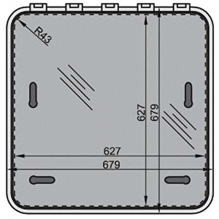 Vetus hatch. Tip Magnus. İçten İçe 627x627 mm