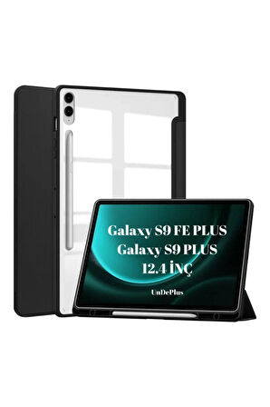 Samsung Galaxy Tab S9 Fe Plus/S10 Plus/S9 Plus Kılıf Grafiti Şeffaf Kalem Bölmeli X610-16-810-18 X82