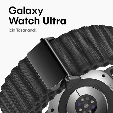 Samsung Galaxy Watch Ultra 47mm ile Uyumlu Delikli Model Trail Loop Yumuşak ve Hafif Kumaş Kordon