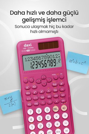 X-800 YENİ NESİL 240 FONKSİYONLU BİLİMSEL HESAP MAKİNESİ (Fuşya)